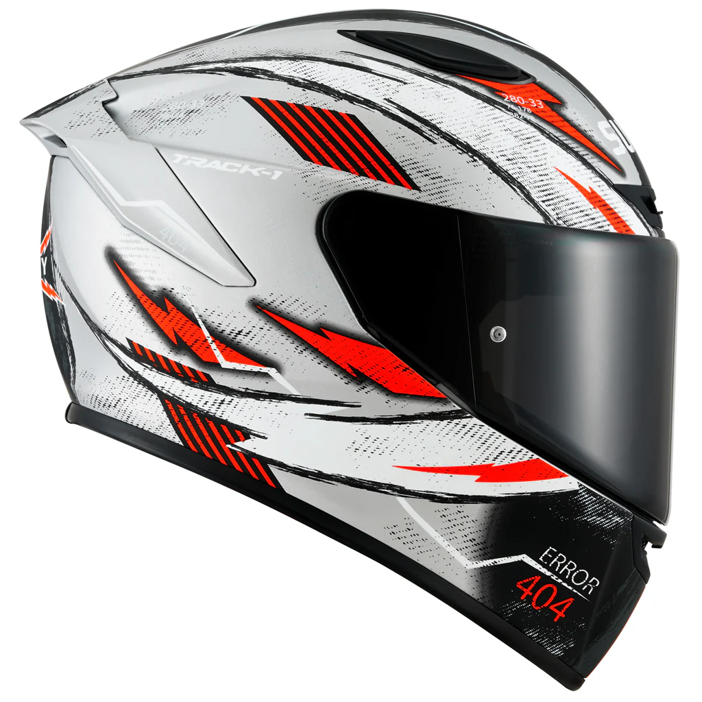 Suomy Track-1 Helmet - 404 Matte Silver/Red