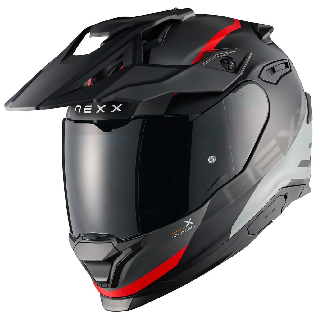 Nexx Y.Travl Quest Adventure Helmet - Matte Black/Red